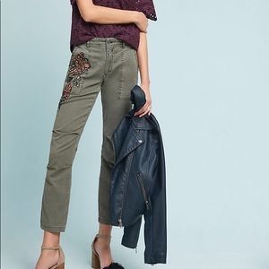 🌙ANTHROPOLOGIE Embroidered Wanderer Utility Pants🌙